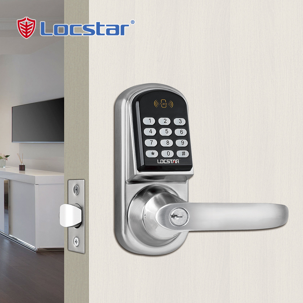 Locstar Single Lock Tongue password Gate Electric Keyless Security Smart Digital Door Lock Electronic Code Door Lock Zinc Alloy