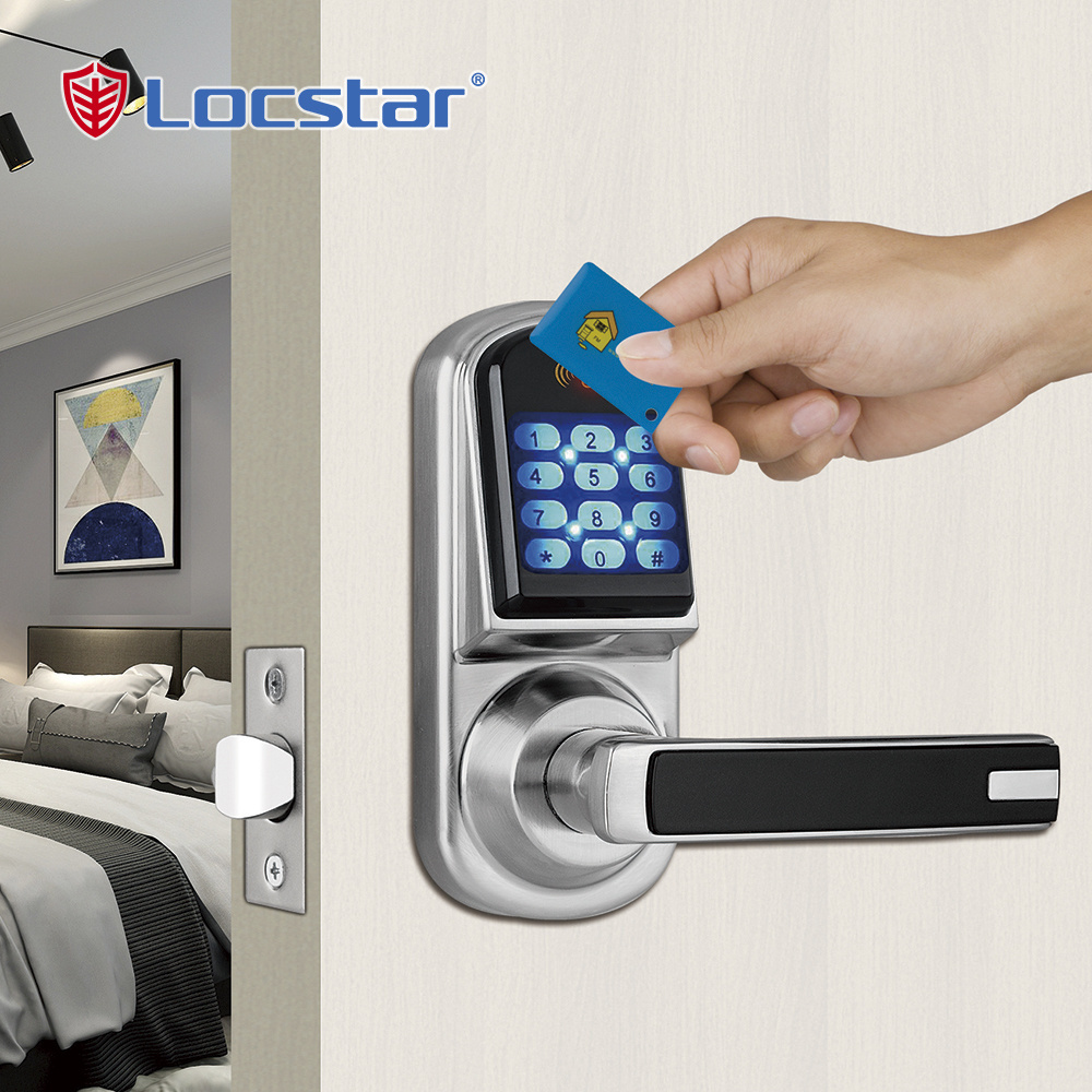 Locstar Single Lock Tongue password Gate Electric Keyless Security Smart Digital Door Lock Electronic Code Door Lock Zinc Alloy