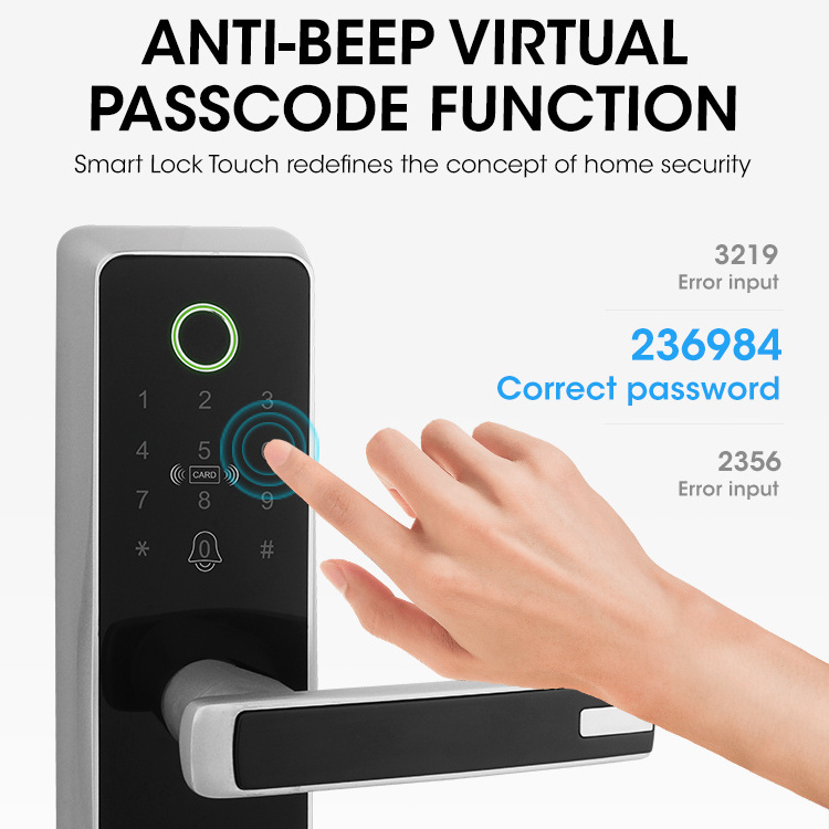 Zwave Wifi Electronic Digital Card Single Latch Or Mortise Smart Lock