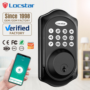 Locstar OEM/ODM 12V Electric Strike Digital Safe Wi-Fi Deadbolt Smart Door Lock for Aluminium Doors Genre of Smart Locks