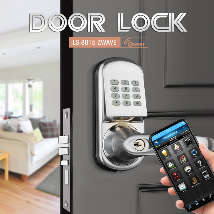 Eletronic Digital Fechadura Zwave Door Lock Remote Control By Smart Phone APP Password Intelligent Smart Door Lock