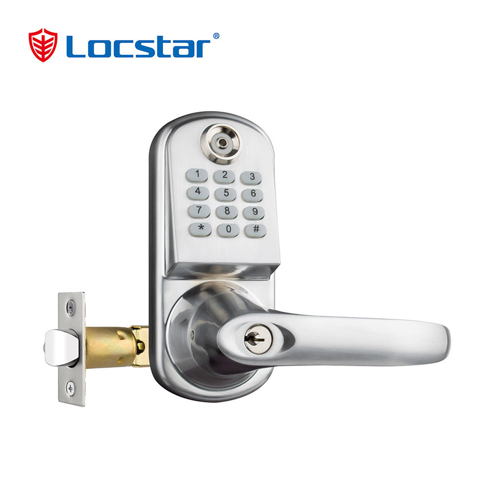 Locstar Digital Door Pin Lock Code Keypad Hotel Zinc Alloy Key Ansi Mortise Standard Door Lock