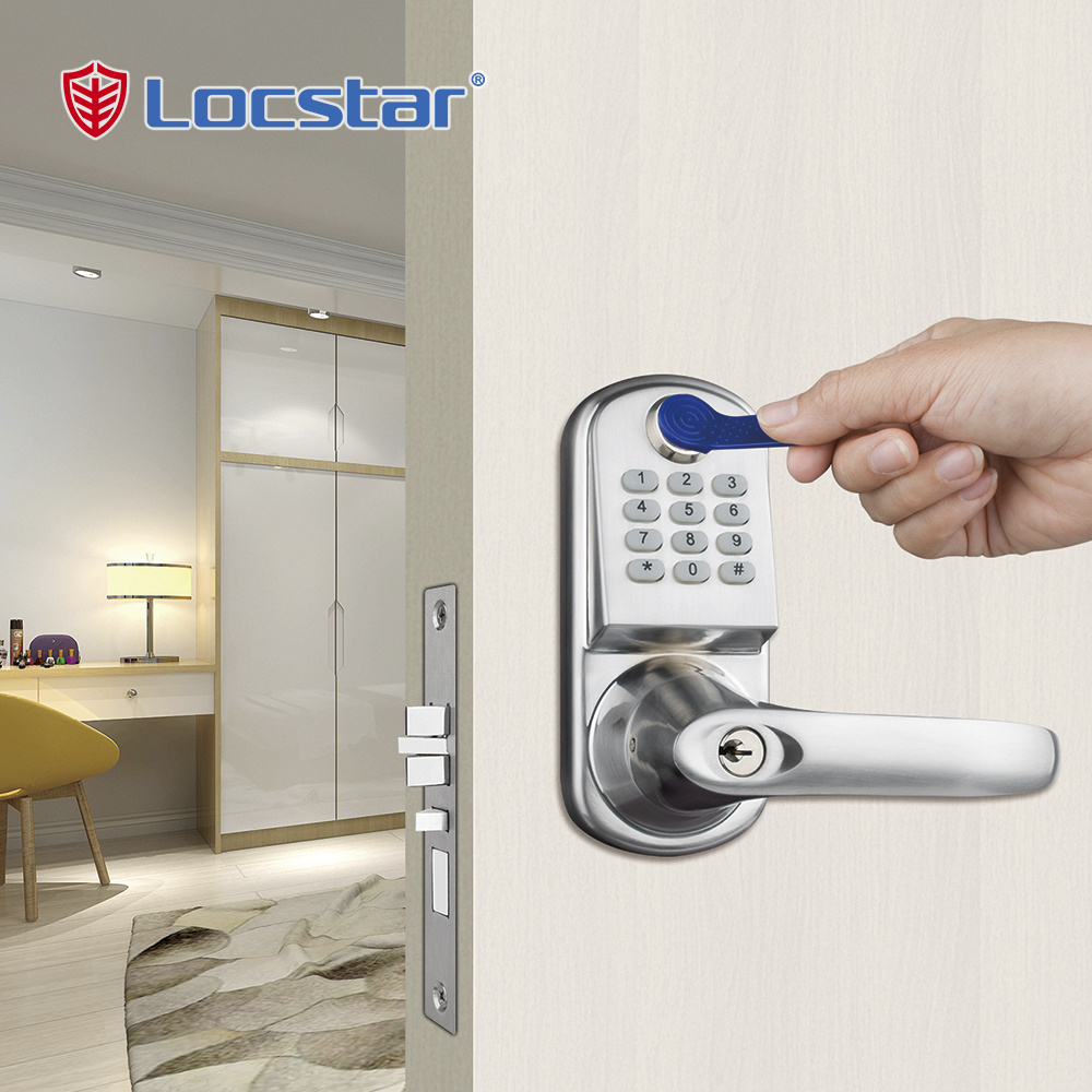 Locstar Digital Door Pin Lock Code Keypad Hotel Zinc Alloy Key Ansi Mortise Standard Door Lock