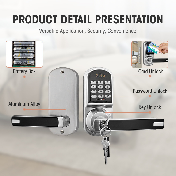 Number Serrure De Porte Password Digital Aluminum Cerraduras De Inteligente Para Puertas Security Smart Lock For Wooden Doors