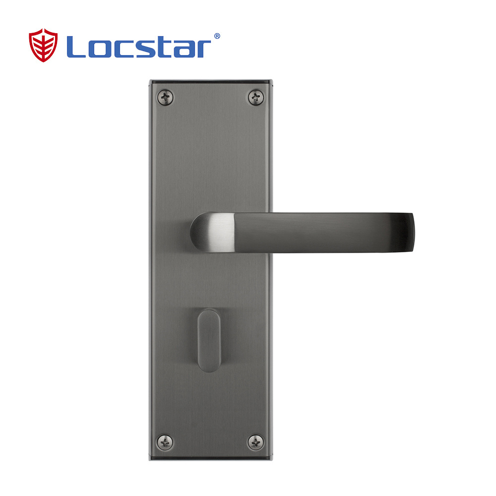 Locstar Stainless Steel Customize Bathroom Silver Smart Lock Door Card Reader Key Apartment Intelligent Hotel Deadbolt Door Lock