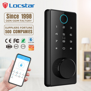 LOCSTAR Intelligent Steel Door Lock Remote Smart Key Lock with Password and Key Unlock Way Online Safety Front Door Lock