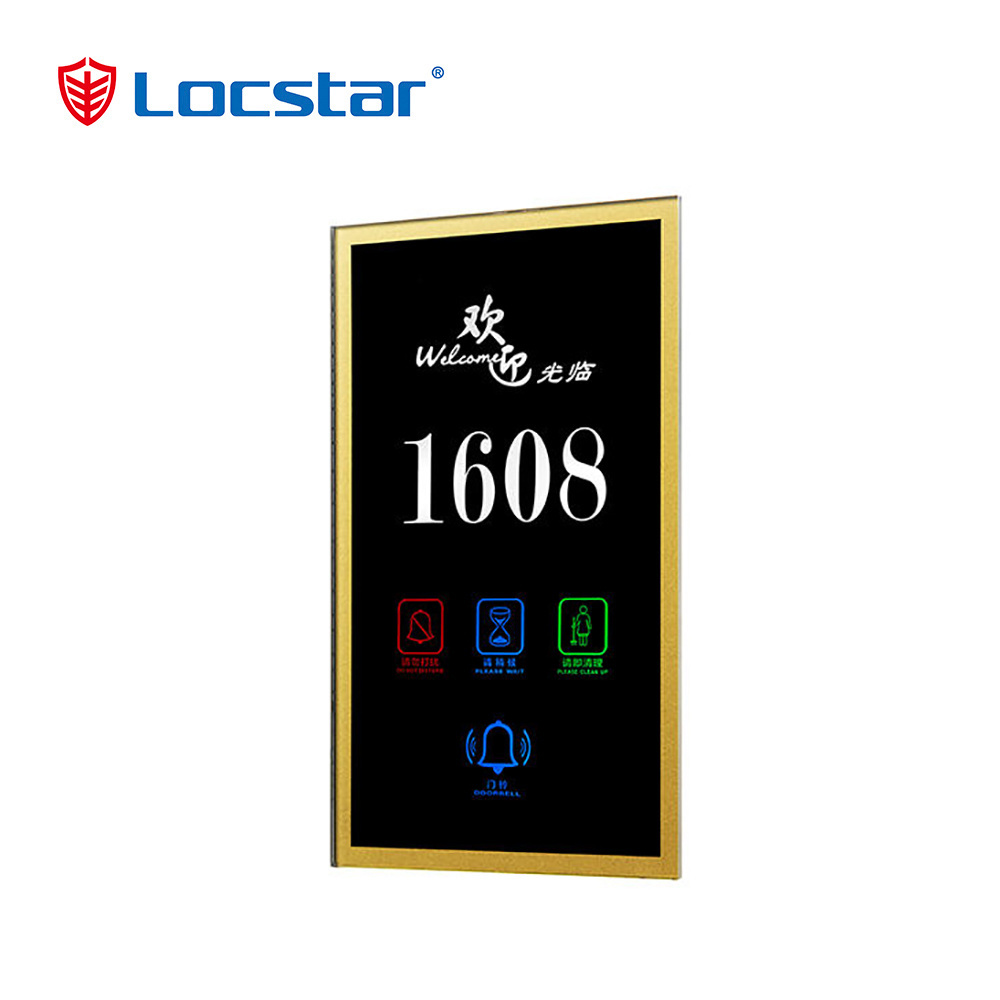 Locstar Modern LCD Wall Hotel Number Plate with DND Door Plates Sign Plate Electronic Doorplate Room No.displays Zinc Alloy < 5W