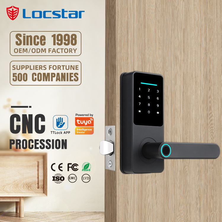 Locstar Smart Digital Password Door Aluminum Wireless Electric E-Lock Combination Dual Fingerprint Lock