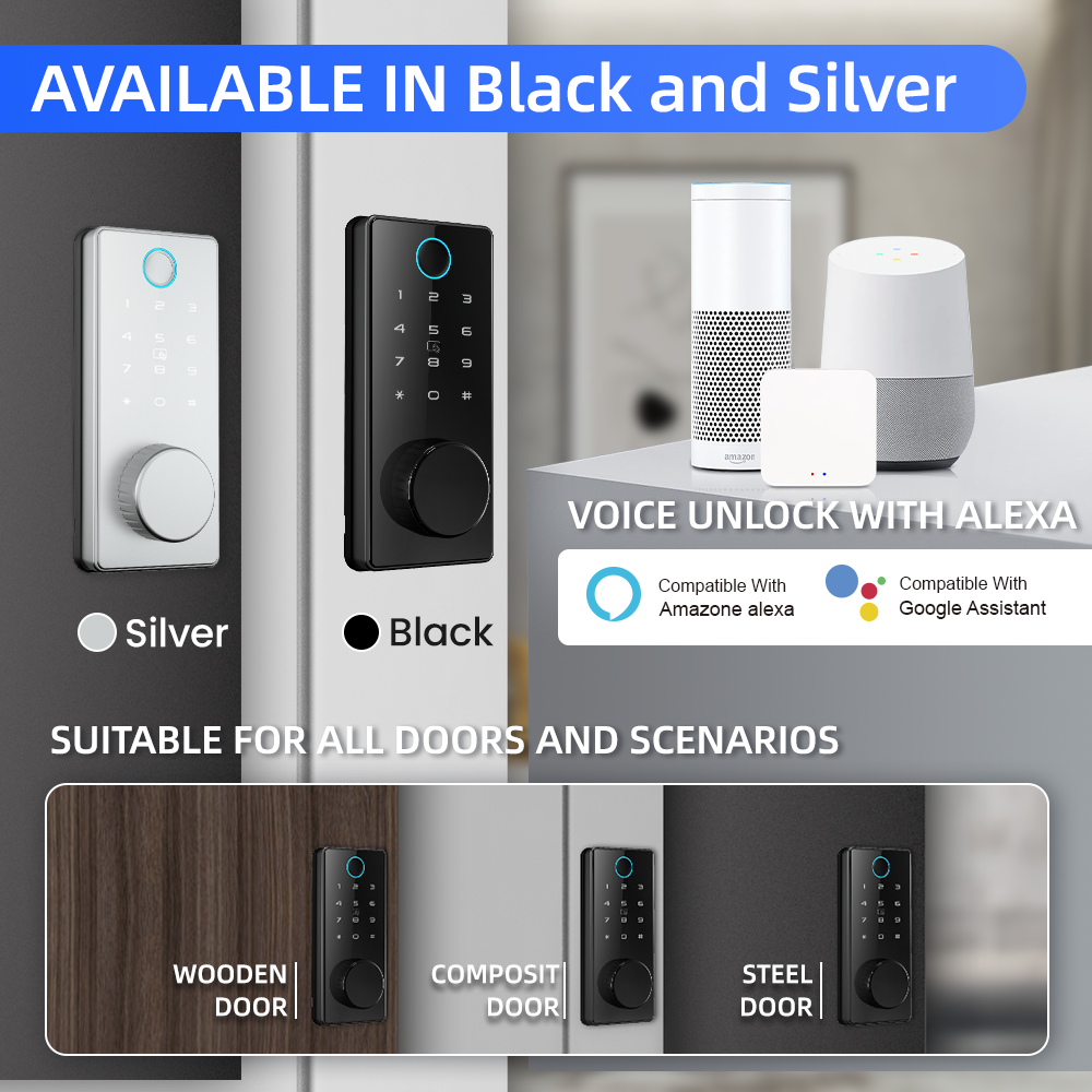 Hot Selling Golden Supplier High Security Tuya Wifi Smart Digital Keypad Electric Deadbolt Lock Smart Dead Bolt Door Lock