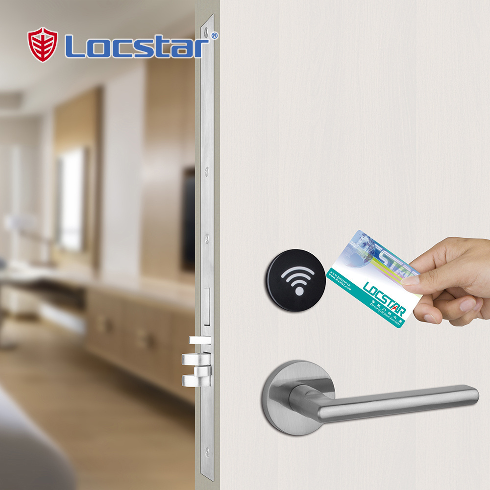 Locstar New Arrivals Deadbolt Handle Mortise Interior Door Lock Electronic Magnetic Hotel System Keyless Entry Door Lock