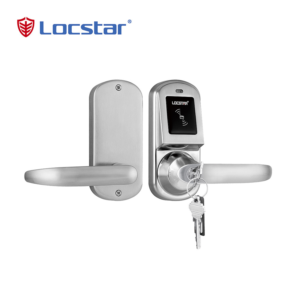 Locstar Intelligent Electronic Safe Hotel Software Card Key With Handle Gate Digital Smart Door Lock