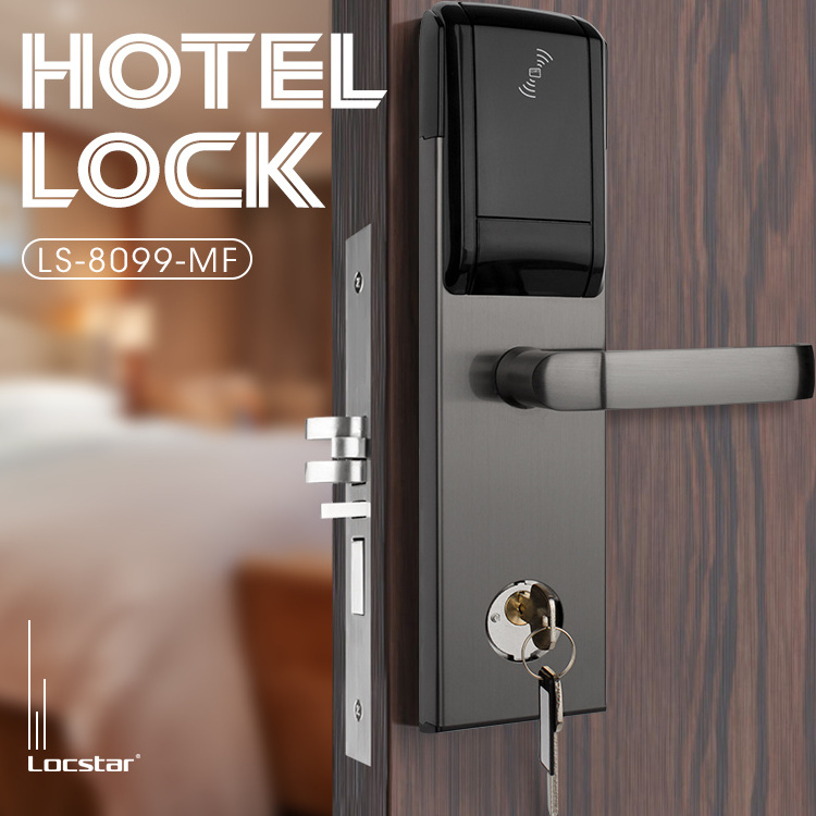 Locstar New Safe Digital Sliding Intelligent Safa Software Card Keypad Hotel Rfid Smart Door System Digital Locker Lock