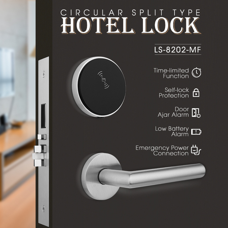 Best Selling Hotel Card Slide Sifely Entry Front Core Rv Latch Rfid Reader Access Control Power Keyless lock door hotel