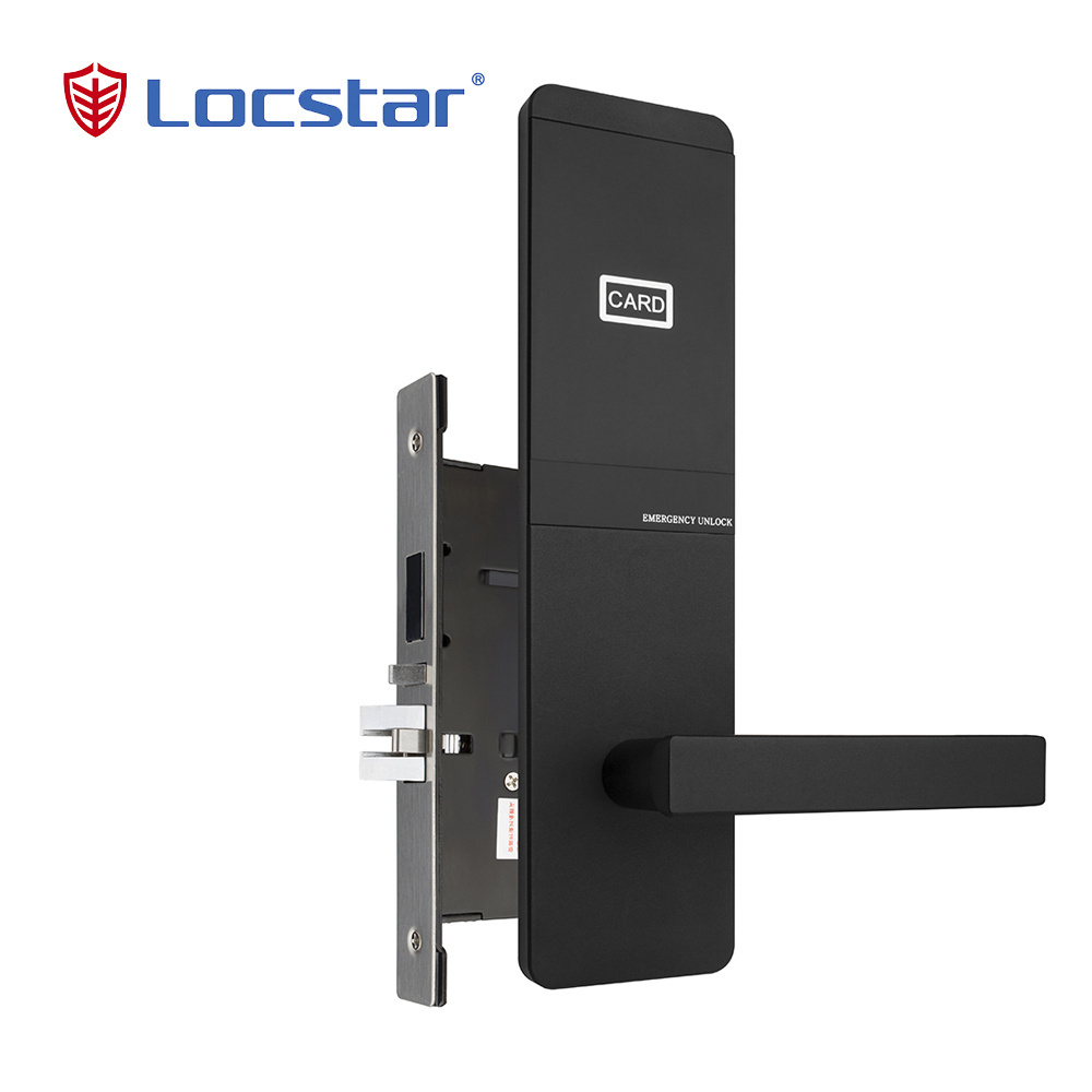 Mechanical Keyless Unlock Electronic Security Exterior Rf Card Deadbolt Hotel Door Lock With Management Software System