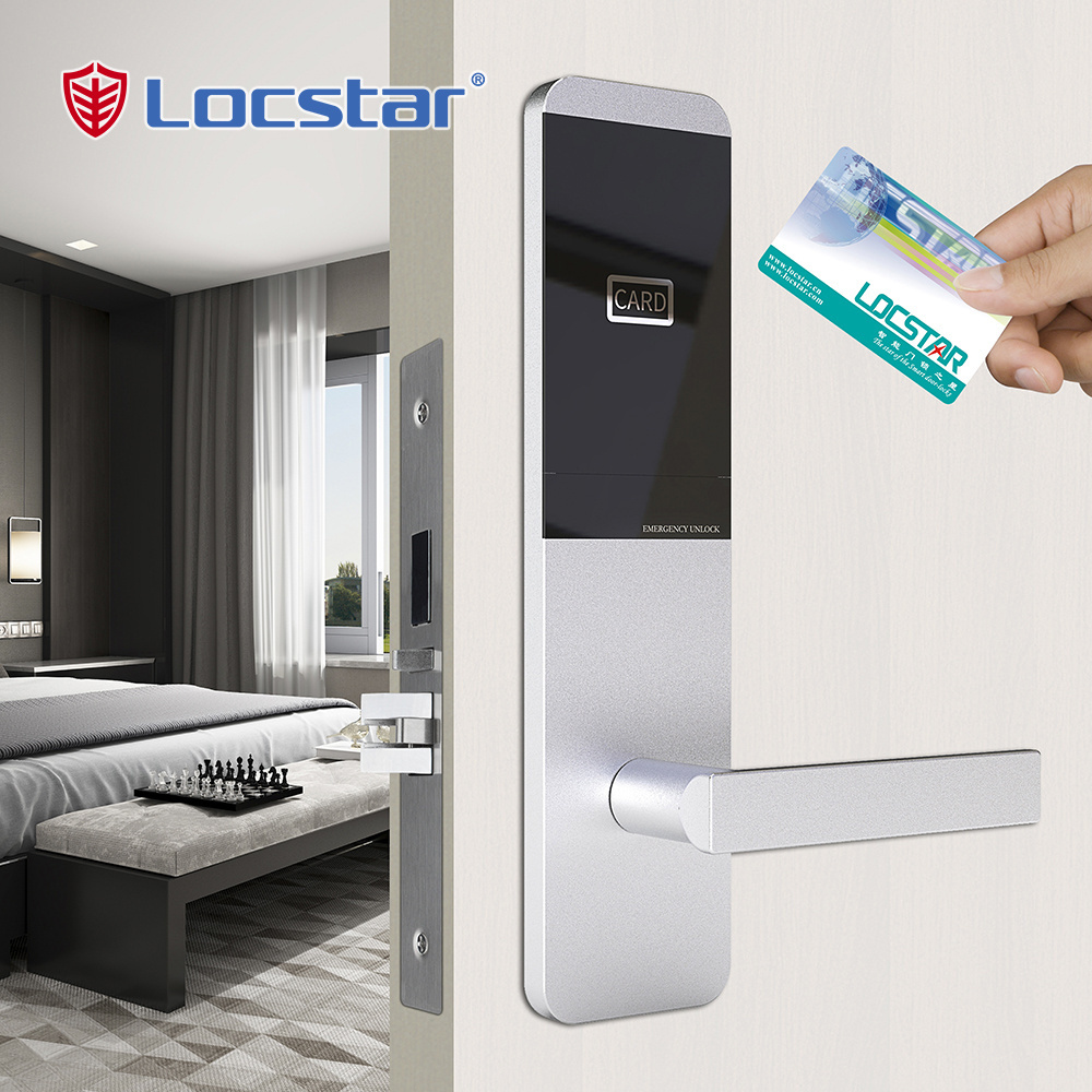 Mechanical Keyless Unlock Electronic Security Exterior Rf Card Deadbolt Hotel Door Lock With Management Software System