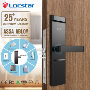 Locstar 8072-MF High Quality RFID Card Unlocked Keyless Smart Door Lock for Star Hotel with Advanced Software