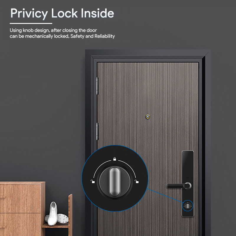 Security Cerradura Digital Fechadura Electronic Biometric Outdoor Ttlock Intelligent Smart Keyless Entry Door Lock With Wifi