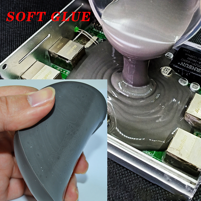 Silicone electronic potting glue sealing insulation thermal conduction power battery pack circuit board waterproof AB soft glue