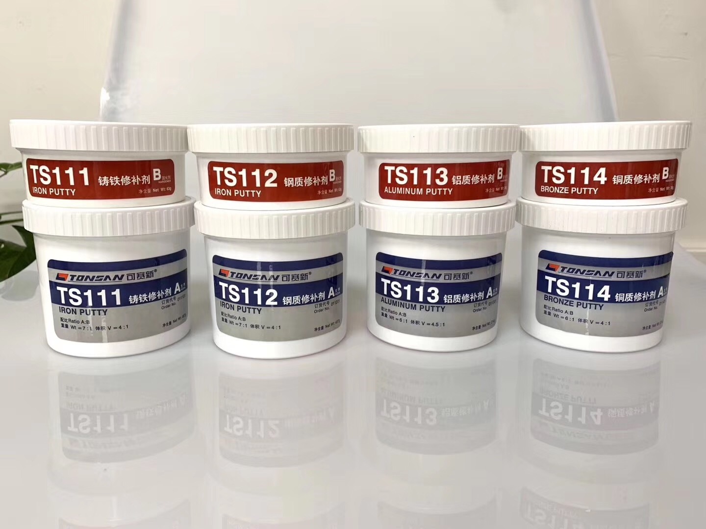 Tonsan industry putty TS101 TS111 TS113 TS114 TS2111 steel Aluminum copper iron Super metal repair agent two-component EPOXY