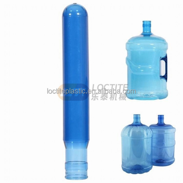 55 mm 20 Liter 5 Gallon Push Neck Blue PET Preform Tube 55mm For Gallon 20L Water