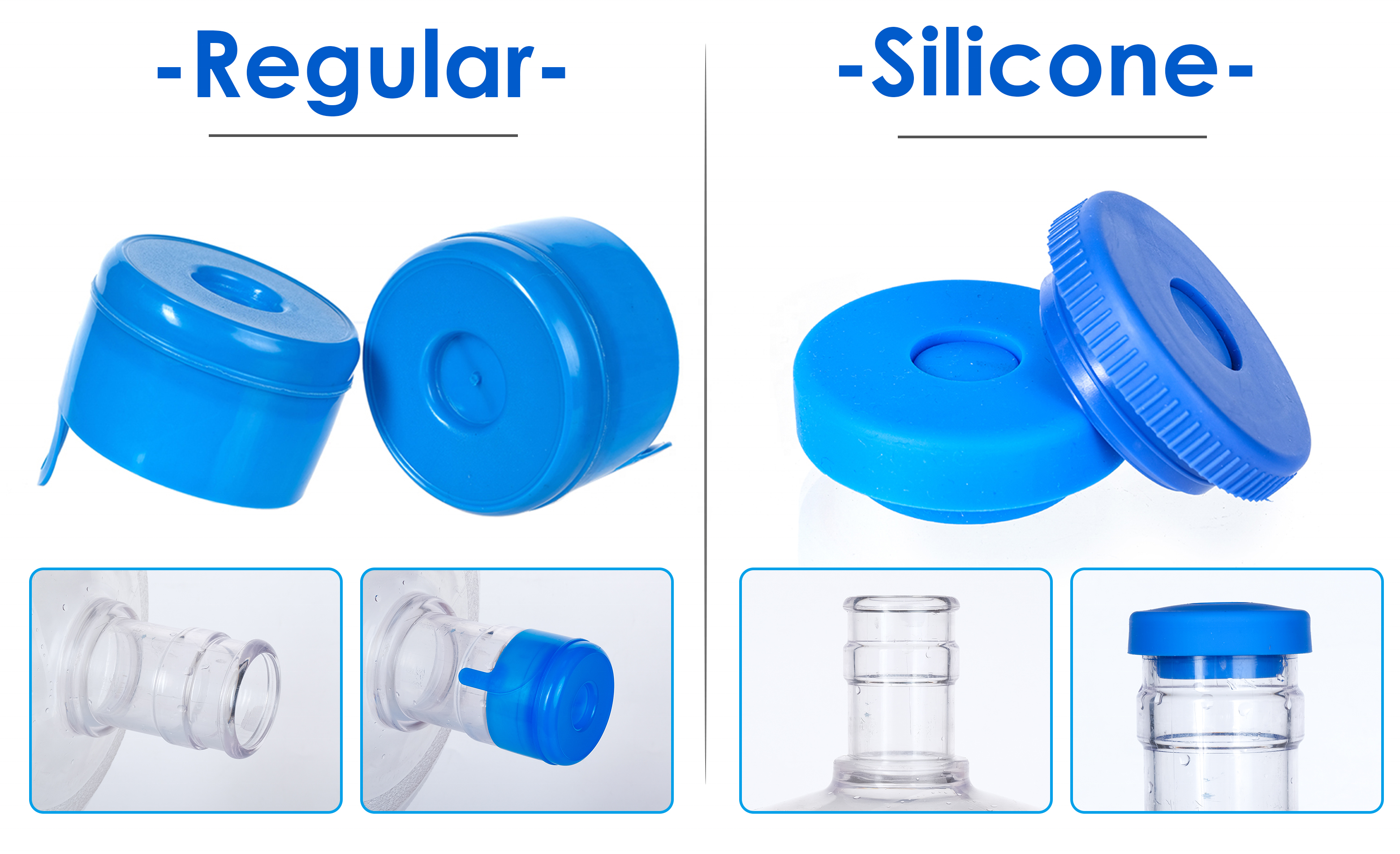 LT suppliers Disposable Plastic Lid 20L 19 Liter smart lids 55mm Non-spill Plastic PE 5 Gallon Water Bottle Caps made in china