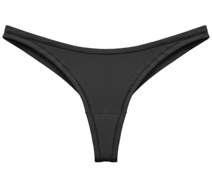 Lodanve T013 Women's Panties Thong Sexy Women Bright Black Sexy Panty