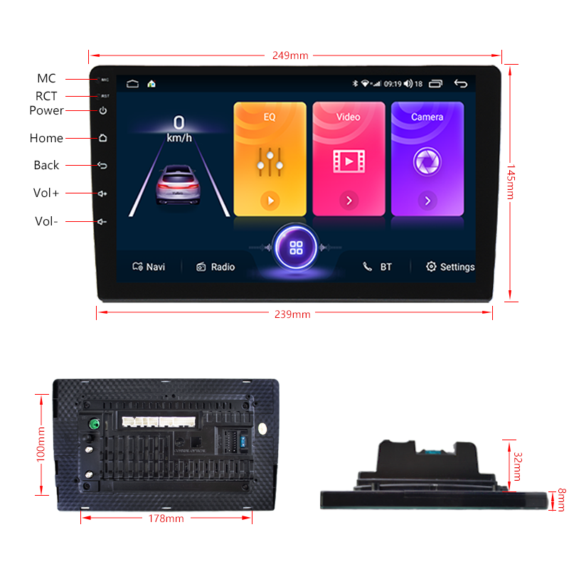 Factory 16g DVD Car Palyer Android 8 Car Radio Autoradio for VW Skoda Golf 5 Golf 6 Polo Passat B5 B6 Jetta WIFI Dashboard 15 EQ