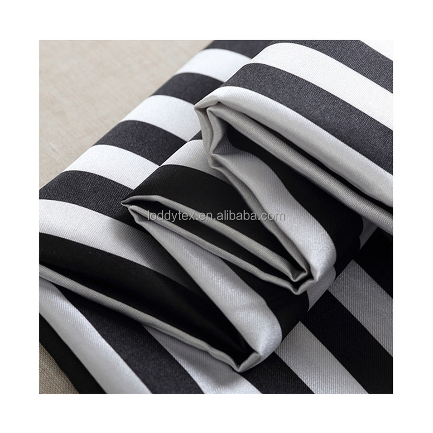 Black and white stripes fabric