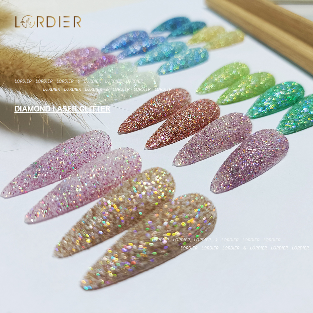 Crystal Diamond Powder Rainbow Color Shiny Nail Art Glitter Pigment Finer Holographic Glitter