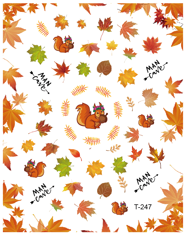 New Autumn Maple Leaf Series Nail Art Stickers Decorations 3d Adhesive Salon Beauty Nail Stickers