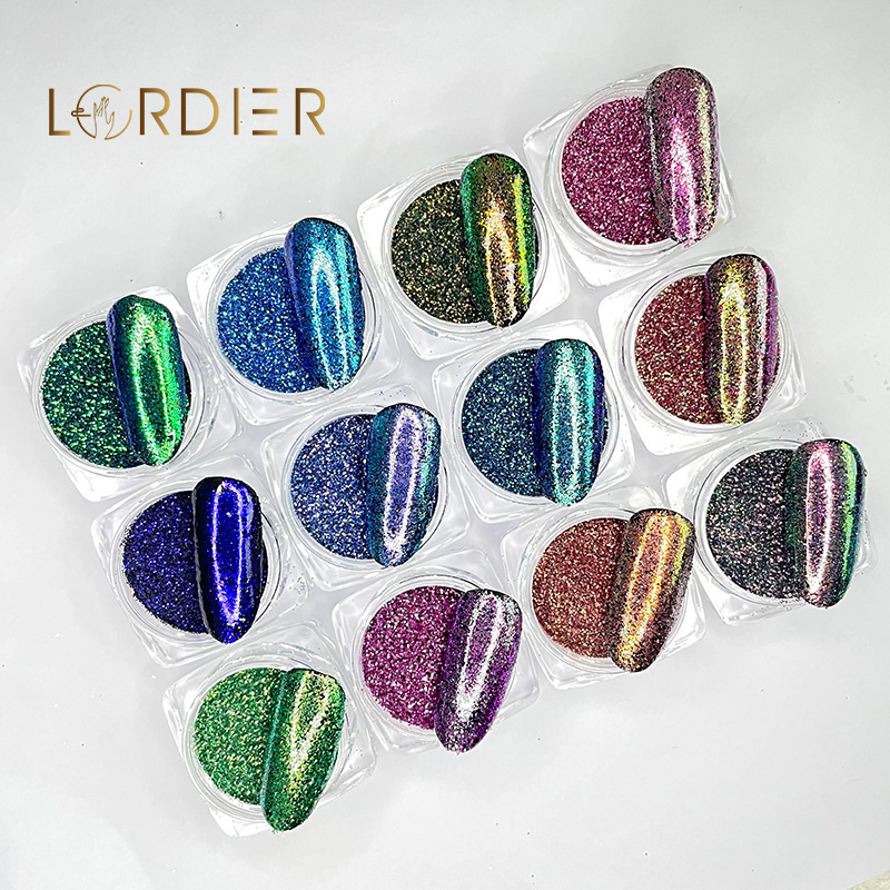 Bulk Chameleon Color Changing Glitter Mix Color Shifting Glitter Crafts Nail Chunky Glitter