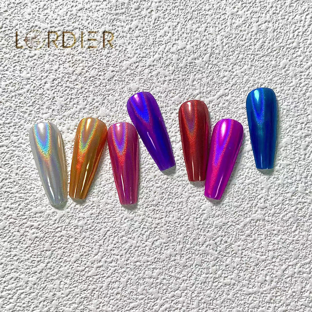 Color Changing Chameleon Mica Holographic Pigment Nail Watercolor Coating