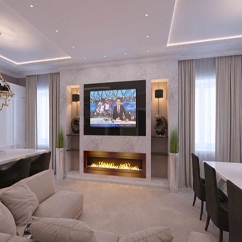 Electric 2000 mm Suspended Fireplace for Household Use