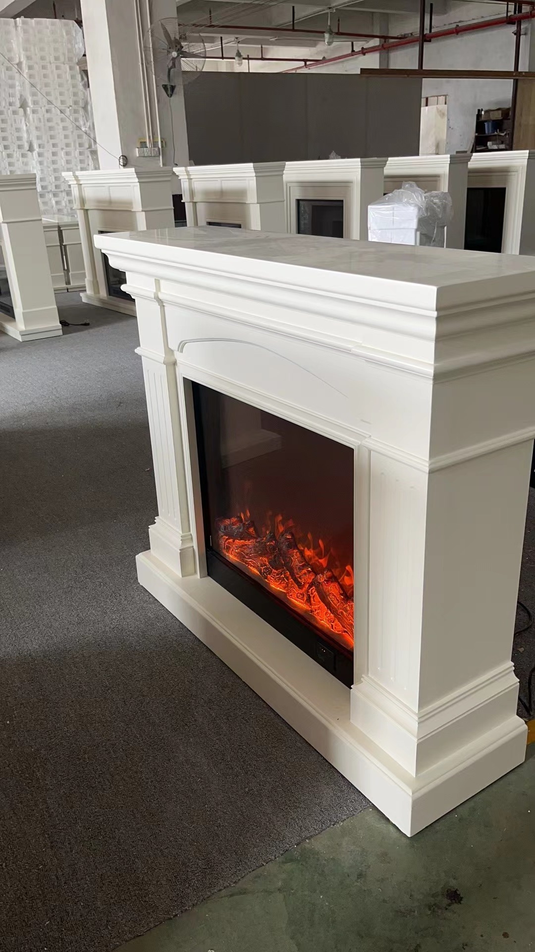 the lowest price wood mantel  365 with electric fireplace