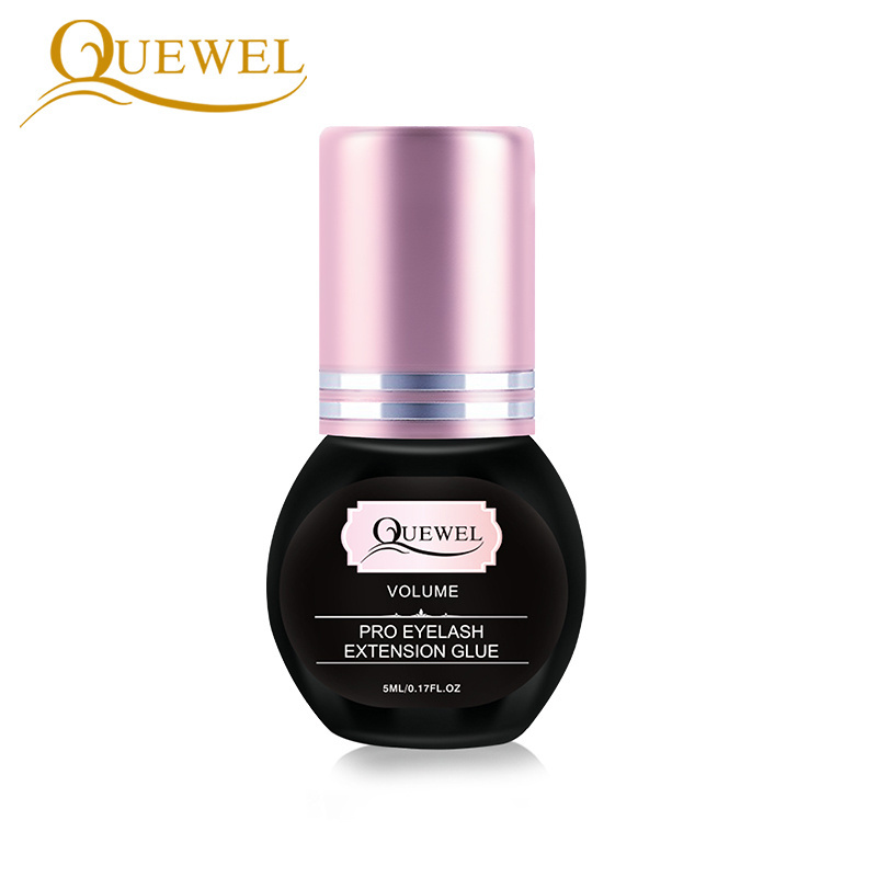 Quewel Lash Best Eyelash Extension Glue, 5ml/10ml Wholesale Custom Packaging Professional Eyelash Extension Private Label Glue