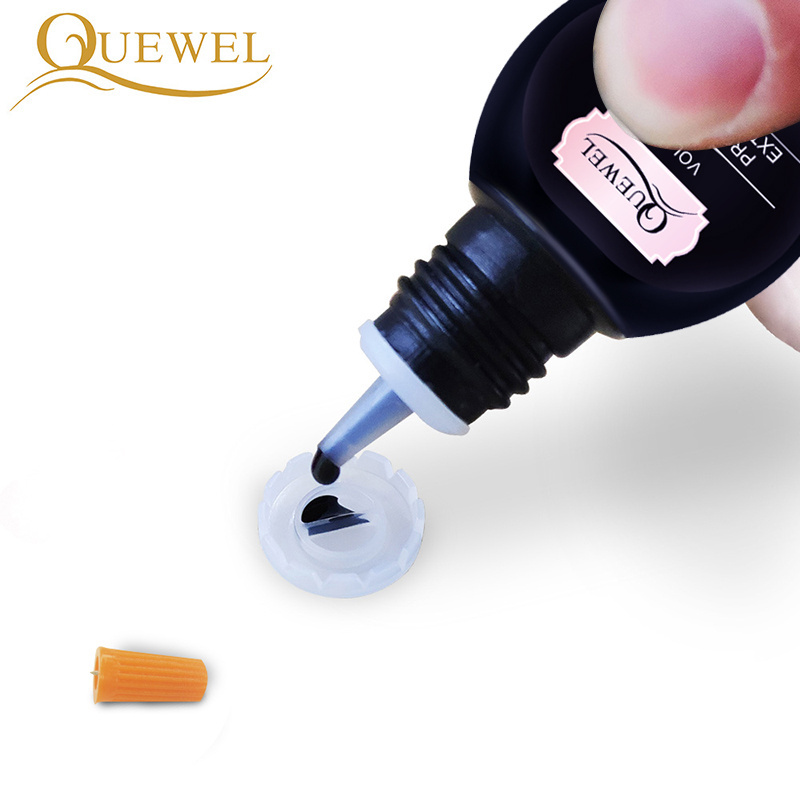 Quewel Lash Best Eyelash Extension Glue, 5ml/10ml Wholesale Custom Packaging Professional Eyelash Extension Private Label Glue