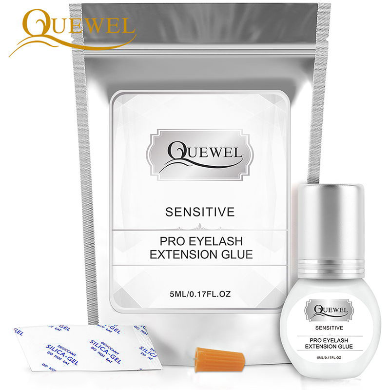 Wholesale Muting Sensitive Professional Eyelash Glue 5ML 1-2 S Dry Time Adhesive Retention 7-8 weeks Eyelash Extension Glue