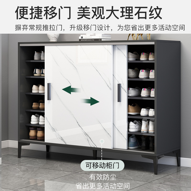 High Quality Large Shoe Rack Design Sliding Door Shoe Cabinet Modern Design Wooden Shoe Rack Cabinet