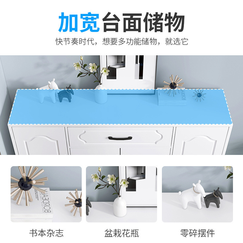 Living Room New Design Household Storage Cabinet Wood Shoe Cabinet Rotating