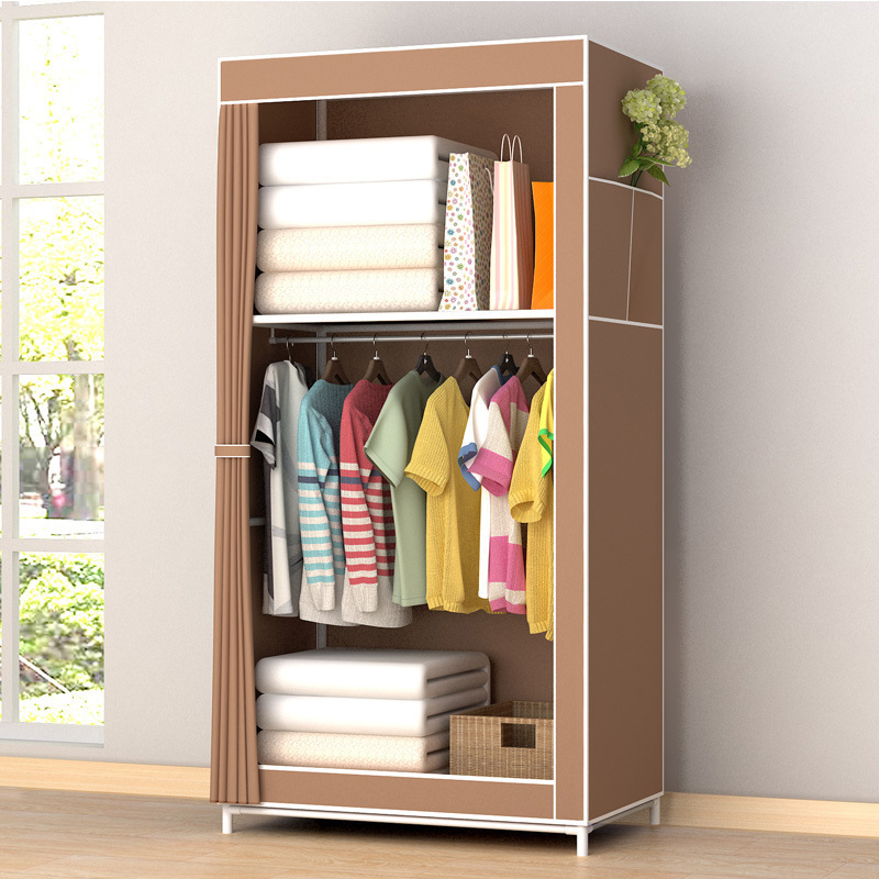 Portable Cheap Student Non-woven Fabric Wardrobeeasily Assembled Fabric Wardrobe Made In China