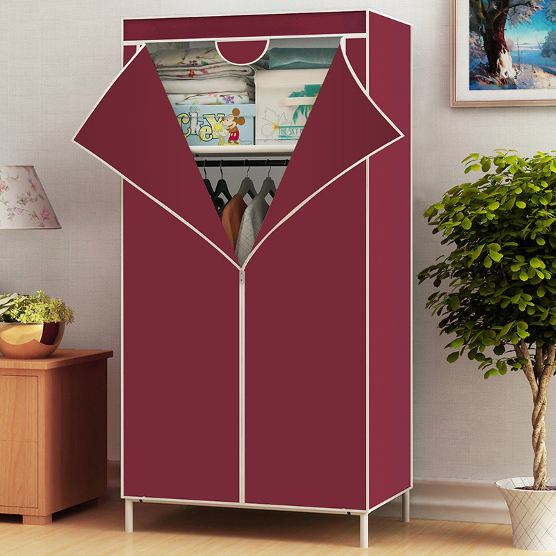 Portable Cheap Student Non-woven Fabric Wardrobeeasily Assembled Fabric Wardrobe Made In China