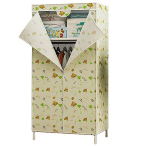 Portable Cheap Student Non-woven Fabric Wardrobeeasily Assembled Fabric Wardrobe Made In China