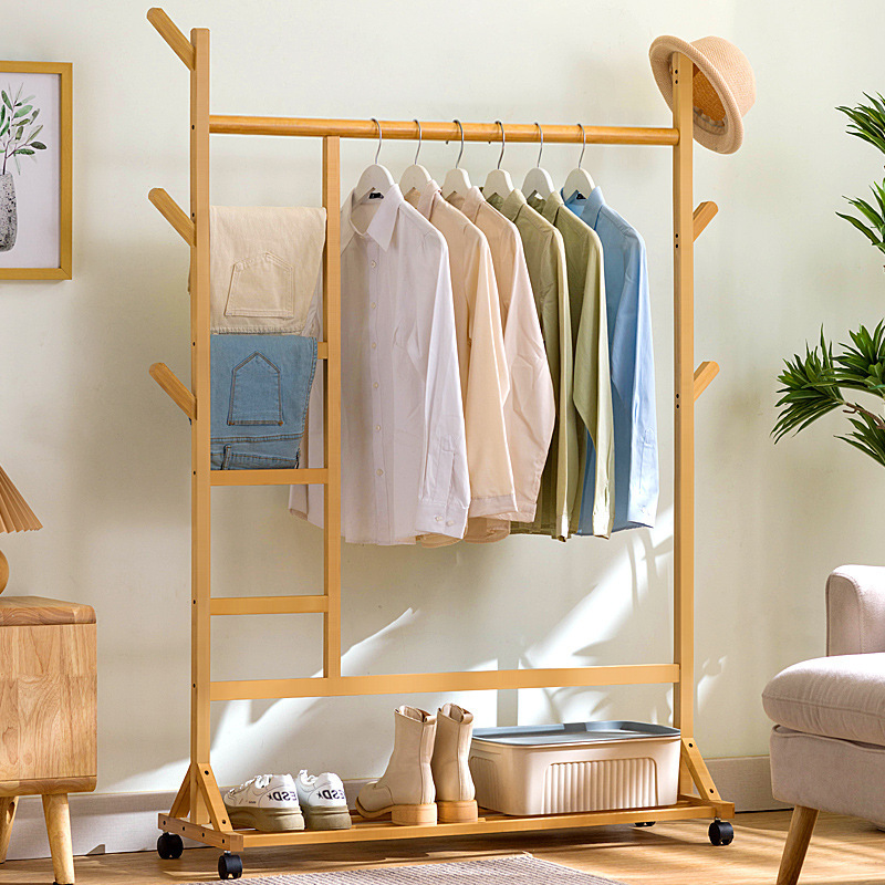 Bedroom Modern Simple Clothes Rack Outside Portable Clothes Rack Standing Gold Luxury Coat Rack