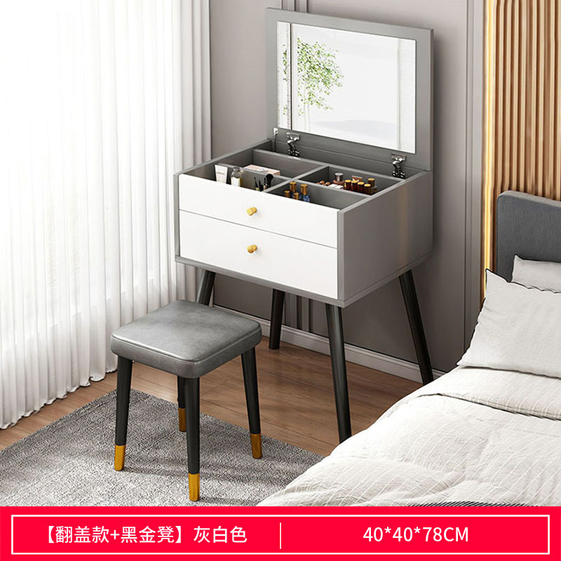 High End Luxury Style Bedroom Furniture Storage Girls Dresser Modern European Make Up Nordic Dressing Table With Mirror