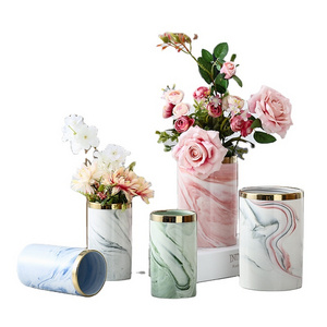 Wholesale marble design ceramic flower vase