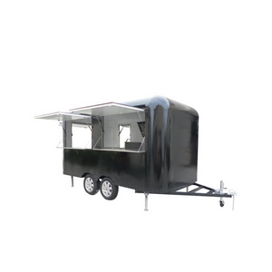 Fully Equipped cheap retro look mobile aluminium 914ft dining car food truck trailer cabinets with air conditioning for europe