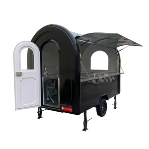 High quality mobile coffee trailer ice cream van car mobile kitchen cart cargo food van for sale