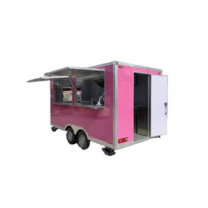 High quality mobile tornado potatofood truck outdoor stainless steel food cart