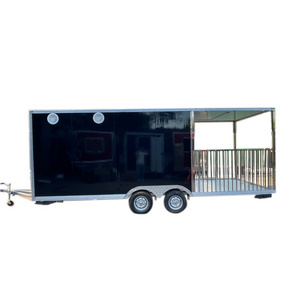 enclosed mobile kitchen concession food vending bbq porch trailer