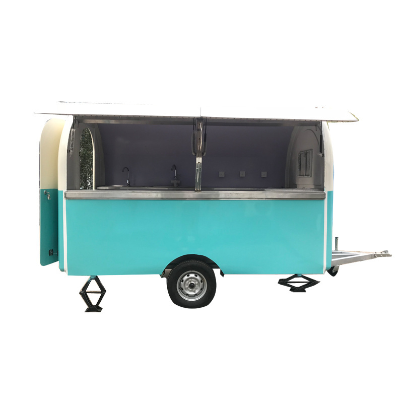 CE certificated mobile double crepe maker fast food kiosk car for sale